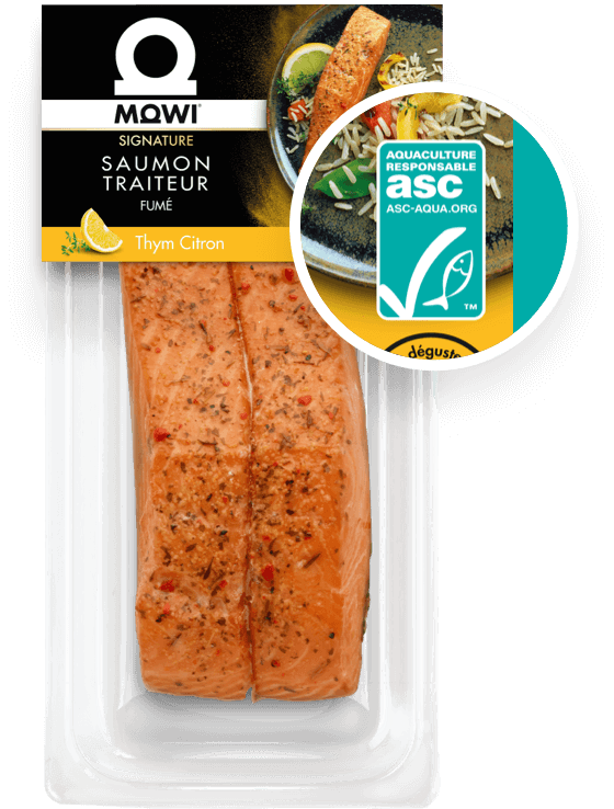 Mowi Signature Smoked Salmon with Thyme and Lemon.